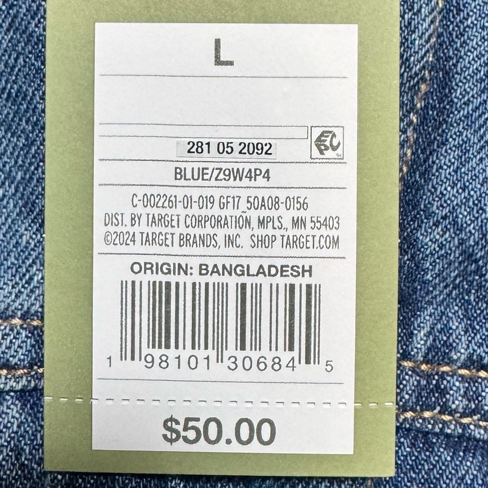 Goodfellow & Co Sherpa Lined Denim Jacket Men’s Large New With Tag Sherpa Collar - Picture 6 of 11